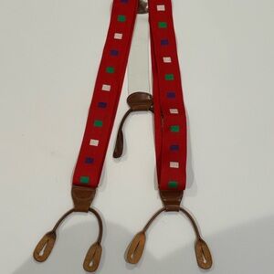 Vintage Dooney & Bourke Red Suspenders